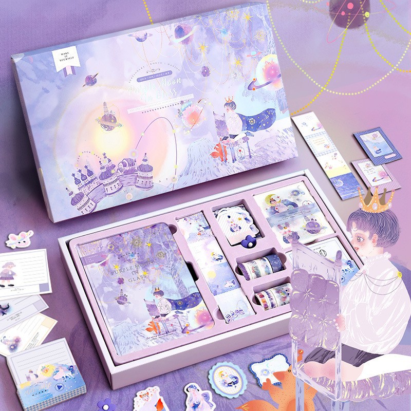 Set de regalo de cuaderno estilo cuento de hadas, cuidadosamente seleccionado, cuaderno estilo INS para estudiantes, cuaderno femenino.