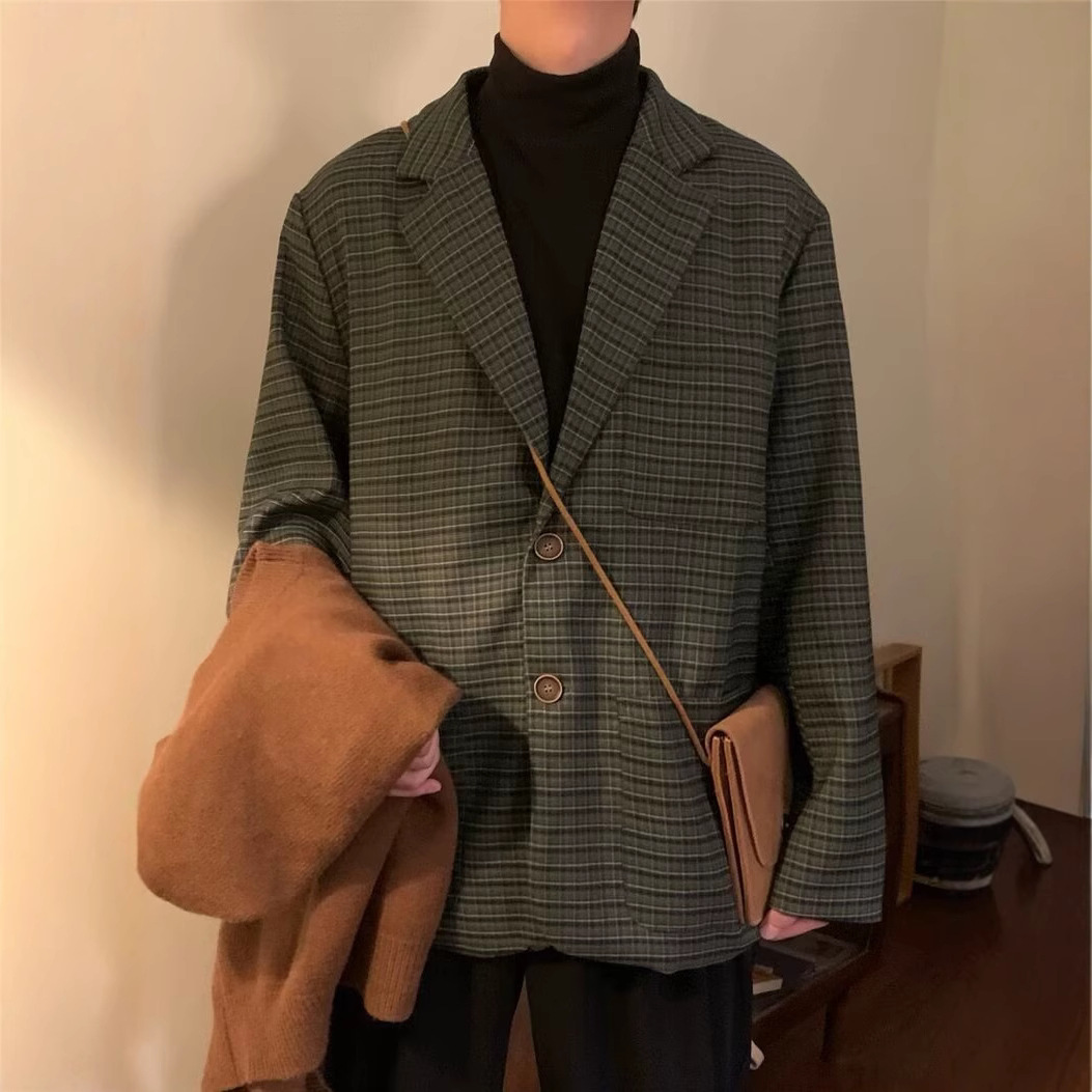 Art de otoño y invierno chaqueta hombre alto sentido traje casual hombre estilo de moda de estilo