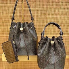 工場卸売り2025新型TBココアバッグ老花引きひもバケツバッグファッションシングルショルダーバッグ手提げバッグ