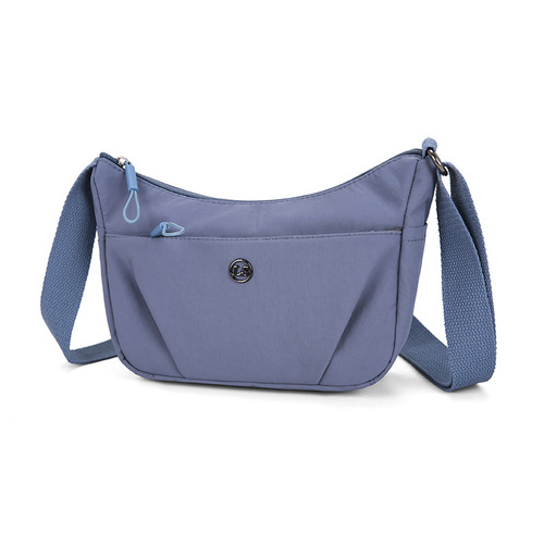 Women's Single Shoulder Dumpling Bag, Nylon Fabric Simple Small Bag, Lightweight Trendy Crossbody Mother Bag