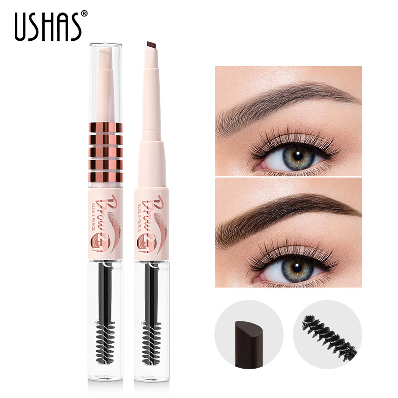 USHAS European and American Cross-border spot lápiz de cejas combinación de pegamento para cejas, resistente al agua, duradero, sin manchas, sin decoloración, EB026-MIX