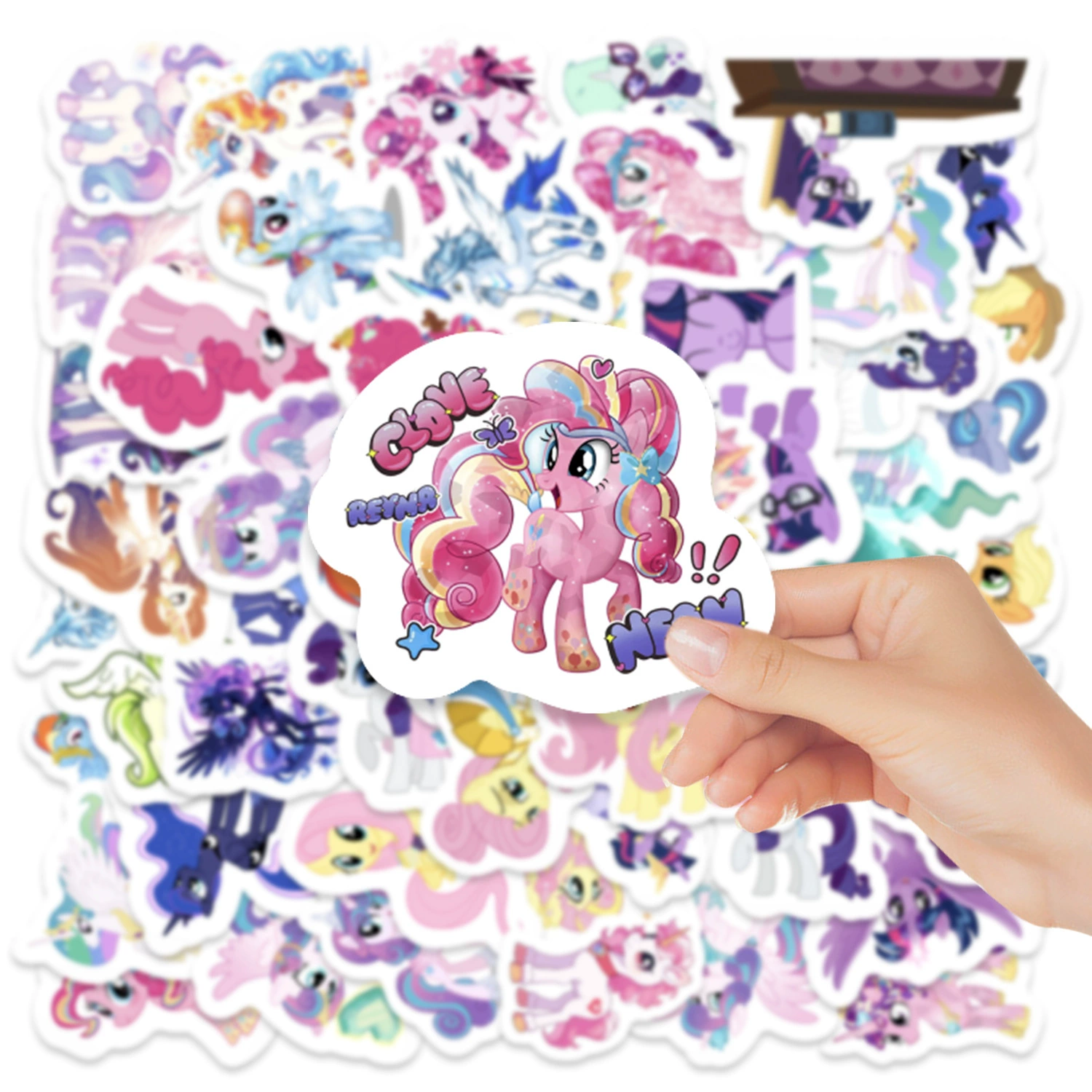Наклейки (My Little Pony) 62 шт., водонепроницаемые декоративные наклейки для чехлов и канцелярии