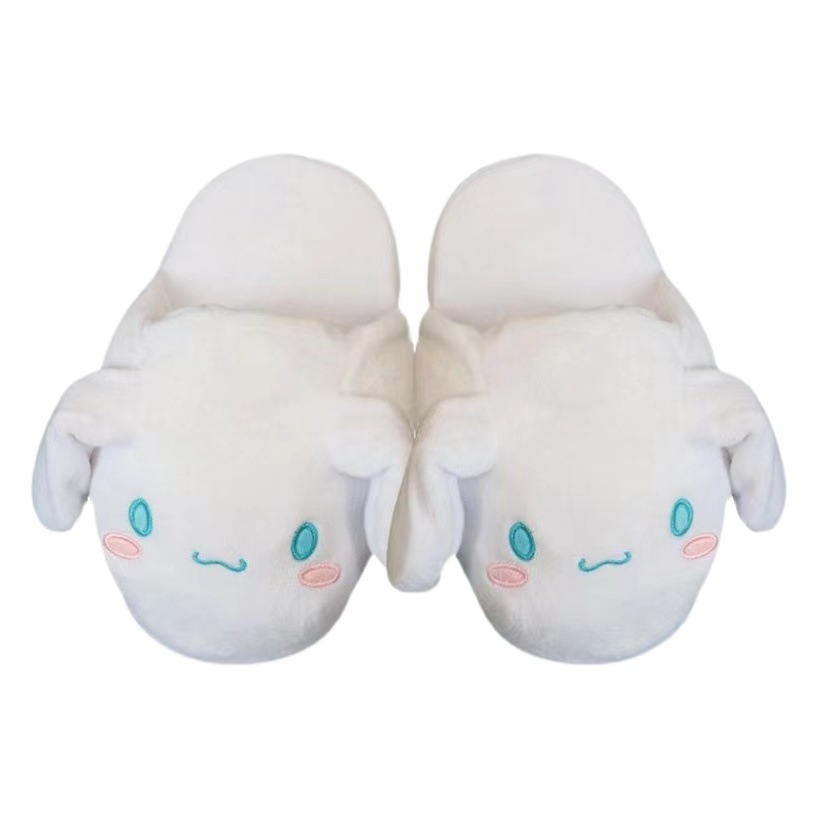 Las orejas de perro Yugui se mueven, las zapatillas se pueden usar, las zapatillas de invierno, las zapatillas de algodón de conejo de orejas grandes de verano, gruesas y cálidas