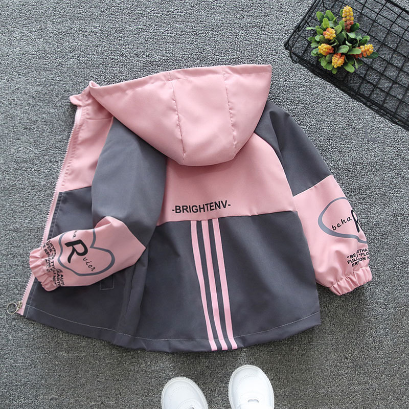 Girl's Windbreaker Coat Spring and Autumn 2025 New Baby's Spring Jacket Children's Boy's Spring Sports Jacket