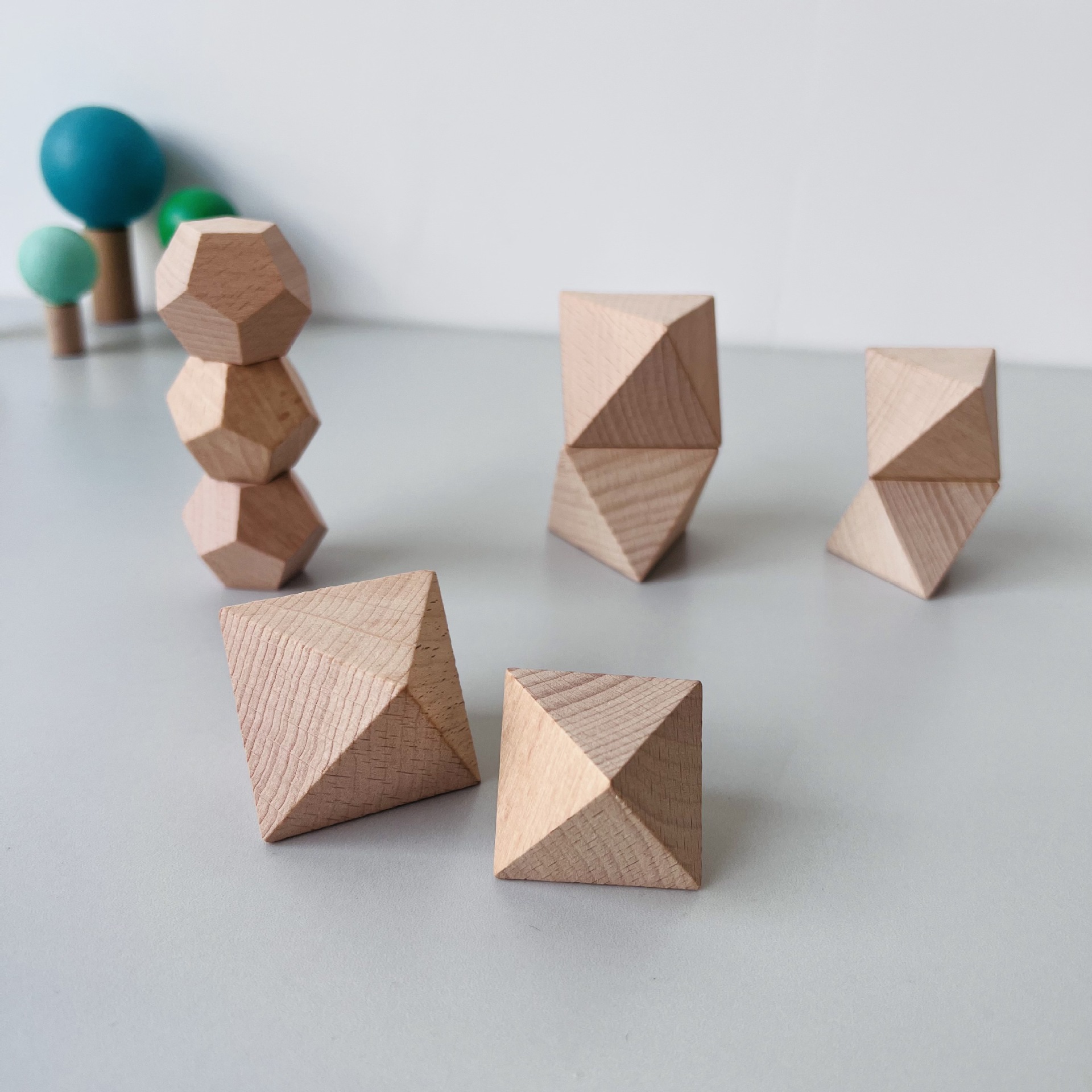 dados transfronterizos dados de madera piezas de madera accesorios de juguetes de madera dados de ocho caras dados de doce caras fábrica directa