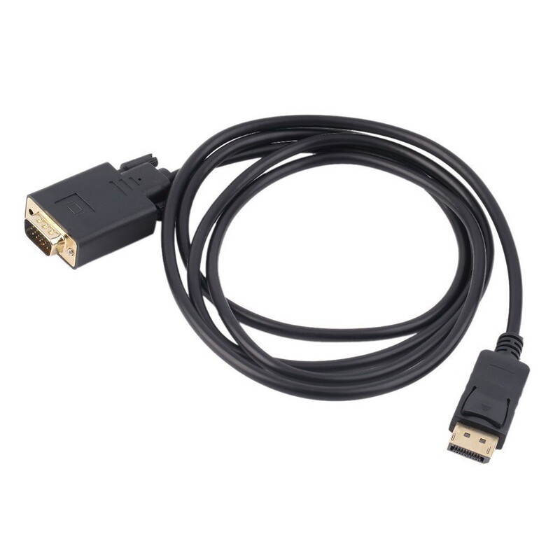 DP to VGA conversion cable Displayport to VGA monitor adapter cable VGA HD data cable 1.8 M DP to VGA conversion cable Displayport to VGA monitor adapter cable VGA HD data cable 1.8 M