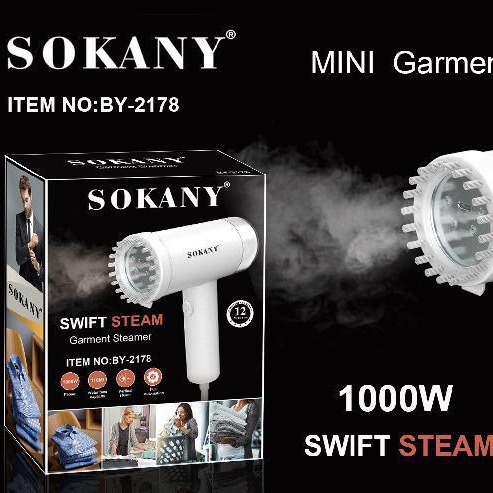 European Standard Sokany2178 Handheld Garment Steamer, Household Iron, Travel Steam Iron, Two-Level Temperature Adjustment, Portable