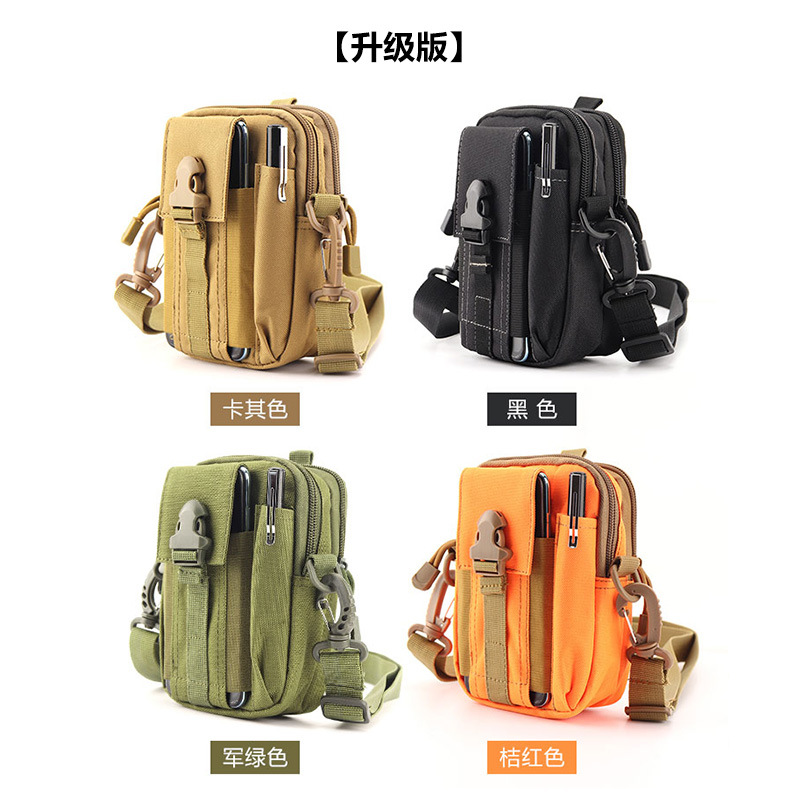 Multi-funcional sitio de construcción trabajo bolso del teléfono móvil bolso de la cintura táctica de los hombres a prueba de agua cinturón de mediana edad y ancianos mini bolso crossbody