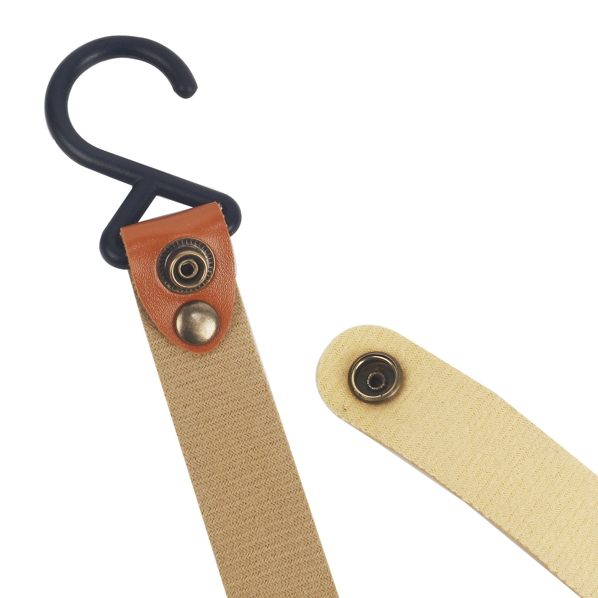 Estante de almacenamiento al aire libre gancho de cuero gancho de trípode portátil desmontable fijo tienda fija hebilla de cuerda de ropa