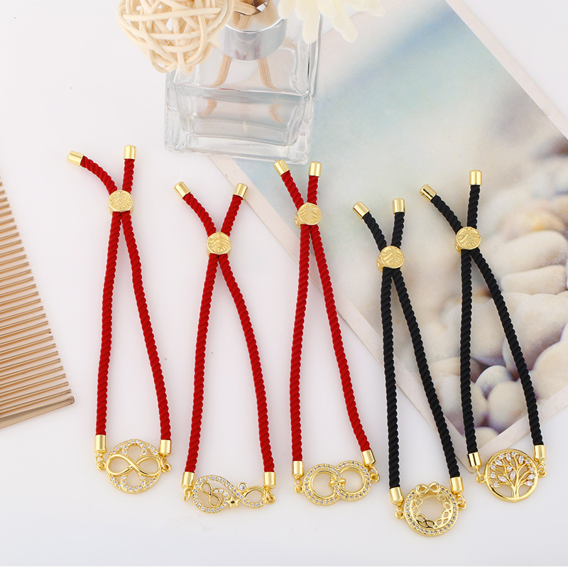 red string tree of life diamond bracelet