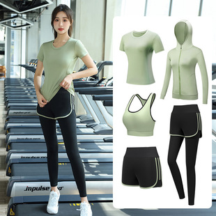 Running Suit for Women, Morning Running Sportswear Suit, Women's Short-Sleeved Fitness Suit, Women's Quick-Drying Clothing, Yoga Suit, Women's Sexy Suit