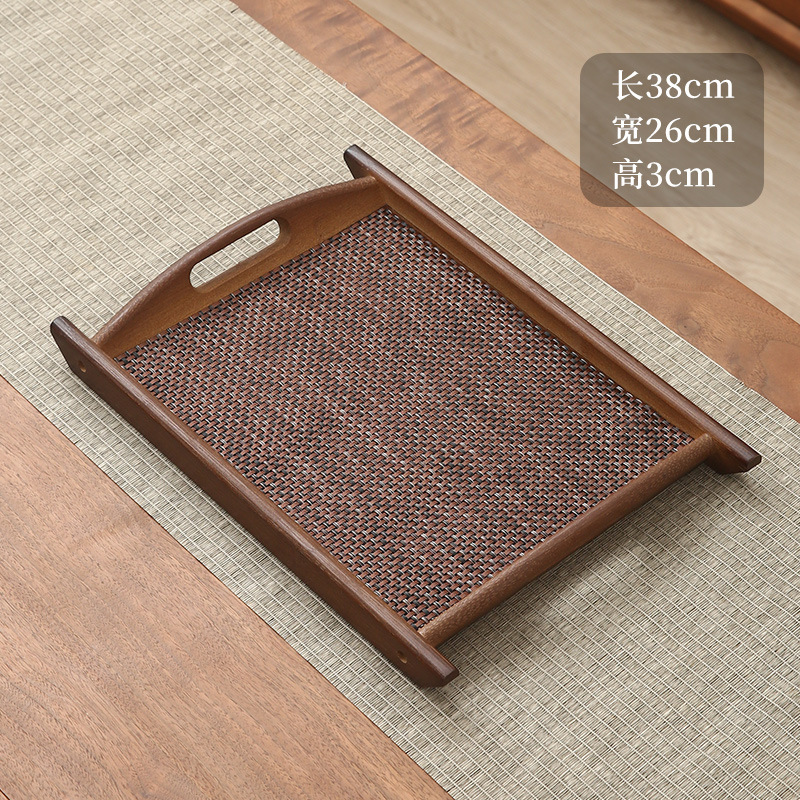 Walnut color double ear tray + placemat 38*26*3