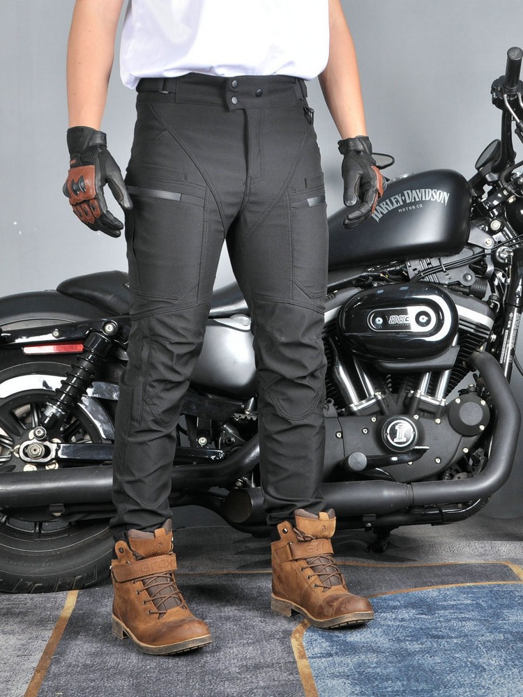 VOLERO motocicleta cuatro estaciones a prueba de caídas pantalones de ciclismo impermeable a prueba de viento respirable elástico cintura alta ocio locomotora a prueba de caídas pantalones