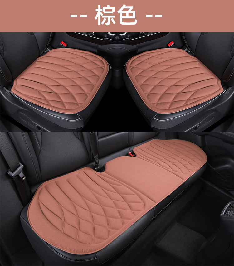 Car seat cushion for all seasons, unisex, made of seaweed fiber, summer ventilation and breathable sponge seat cover, non-slip seat pad