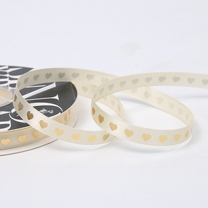 Cinta de embalaje de flores de San Valentín al por mayor en forma de corazón correa de regalo de oro arco ramo embalaje cinta de amor