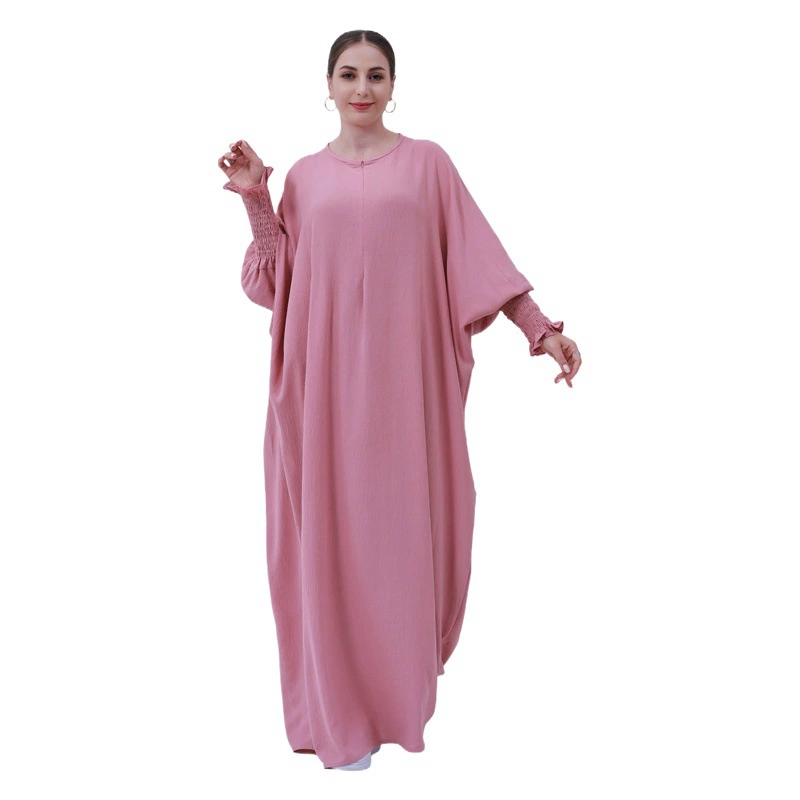 Обновить! 2023 Лория Ближний Восток ДУБАЙ Турецкое однотонное платье летучей мыши Tiktok LR616
