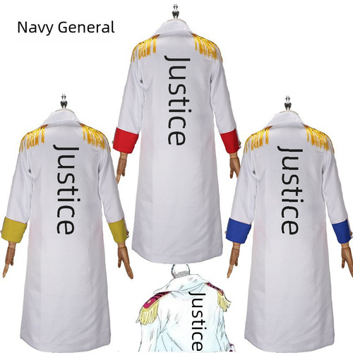 Navy Captain Kaku's cosplay of Luffy's grandfather's cloak, a full set of anime cosplay costumes for