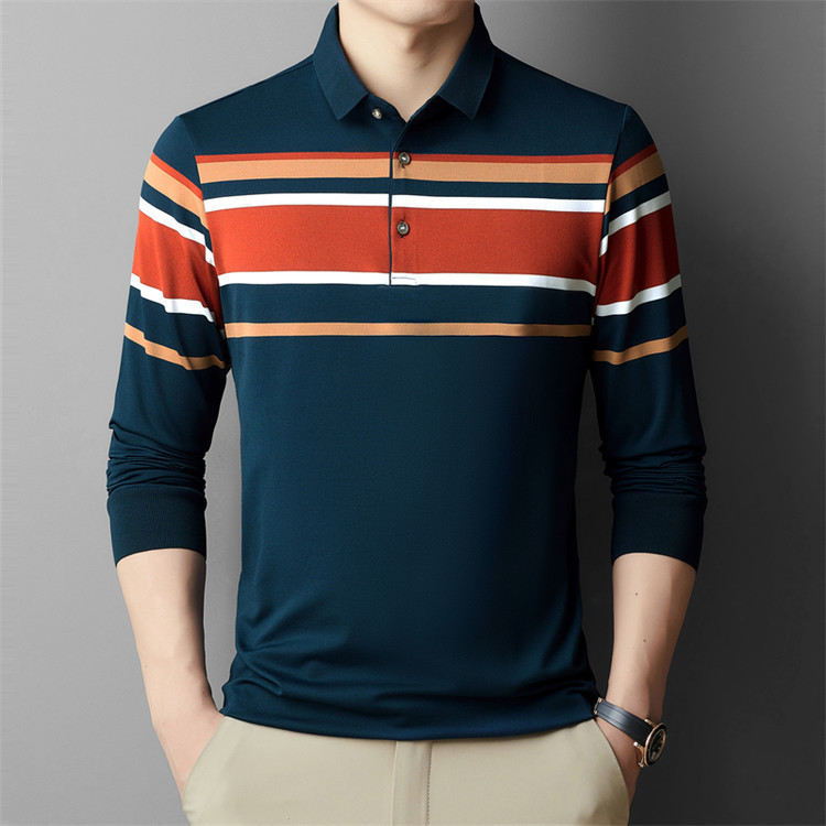 Autumn Men's Long-Sleeved T-Shirt Middle-Aged Dad Autum Top Men's Cotton T-Shirt Lapel Polo Shirt Grandpa Clothes Men Autumn Men's Long-Sleeved T-Shirt Middle-Aged Dad Autum Top Men's Cotton T-Shirt Lapel Polo Shirt Grandpa Clothes Men