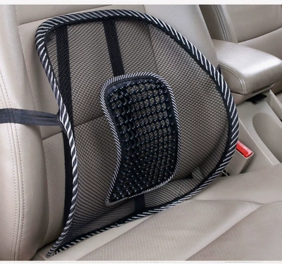 Car Seat Ice Silk Lumbar Support, Universal for All Seasons, Breathable Lumbar Support with Large Leather Studs, Massage Backrest, Car Seat Lumbar Cushion (Waist support) - small-leather-nails-not-adjustable