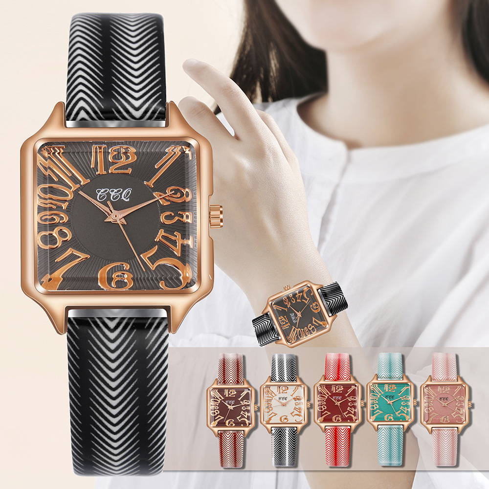 2024 Celebrità di Internet live streaming nuova cintura minimalista quadrante quadrato al quarzo scala digitale del tempo_voghion.com