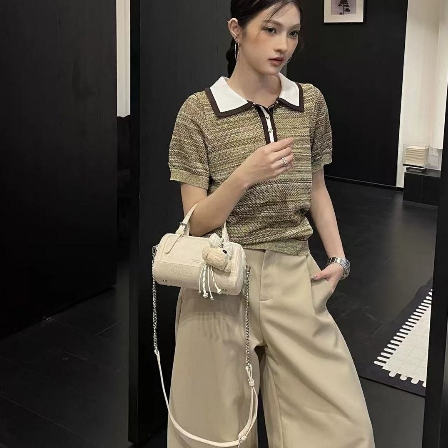 Retro Korean Style Boston Pillow Handbag For Women 2026 Summer New Fashion Luxury Shoulder Crossbody Bag - Thumbnail 4