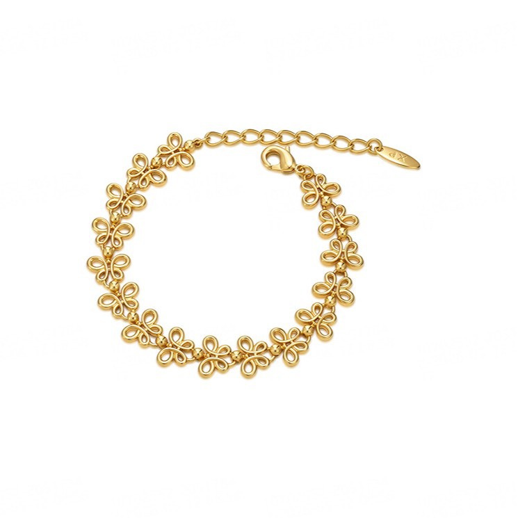 Xuping imitación de oro lujoso temperamento hueco pulsera mariposa aleación de cobre chapado 24k joyas transfronterizas europeas y estadounidenses al por mayor