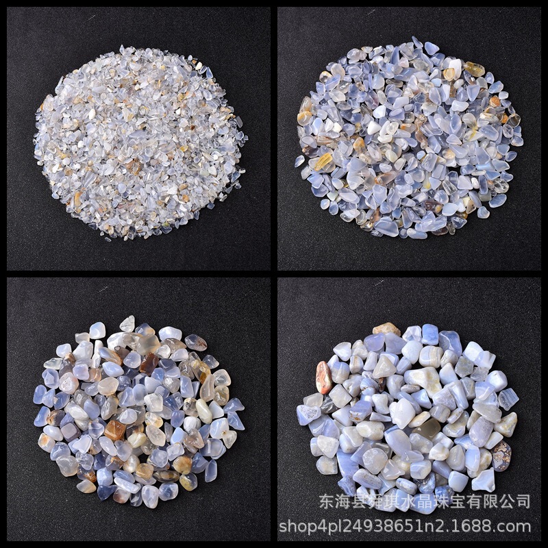 Natural Turkish blue chalcedony gravel raw stone ornament for fish tank landscaping, suitable for mandala, seven gemstones, nail art, and hydroponic plants Natural Turkish blue chalcedony gravel raw stone ornament for fish tank landscaping, suitable for mandala, seven gemstones, nail art, and hydroponic plants