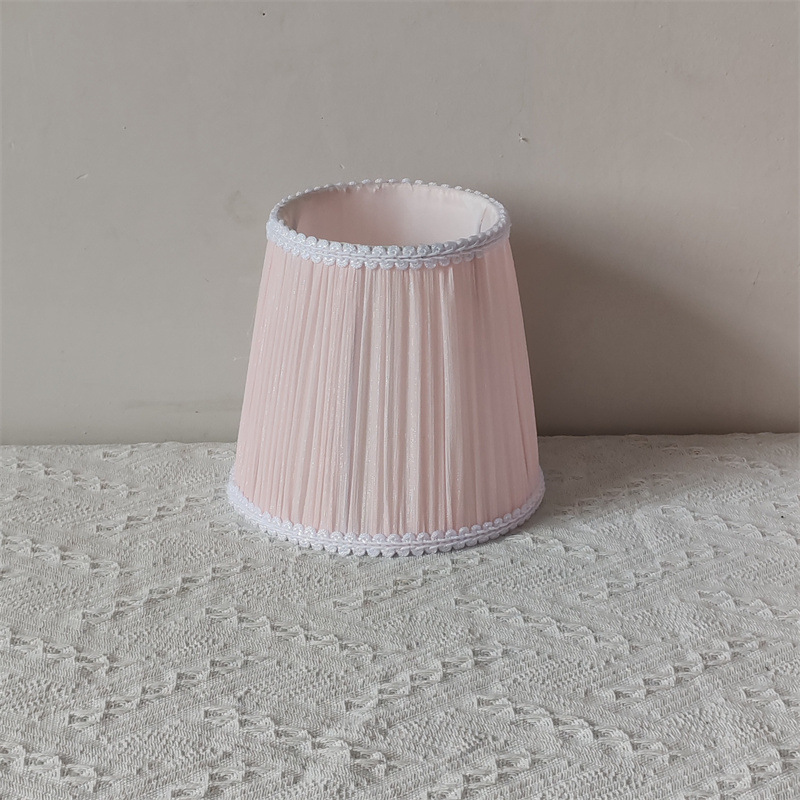 Cruz-frontera Rosa princesa seda arruga tela hecha a mano pantalla redonda anti-piercing ojo shading lámpara de mesa lámpara de pared Accesorios