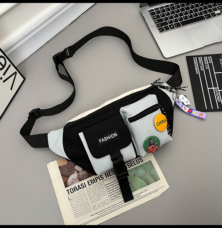 Chest bag, men's trendy workwear crossbody bag, men's backpack, ins trendy small bag, personalized and versatile waist bag, men's single-shoulder bag undefined