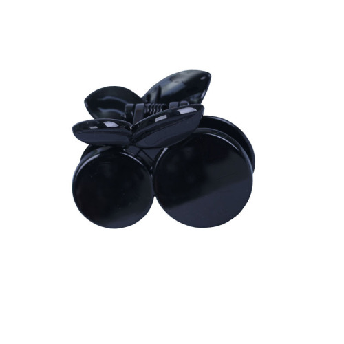 DIY Cream Glue Puffy Hair Clip Accessories – Black Mini Geometric Small Claw Clips, Traceless Bangs Clips