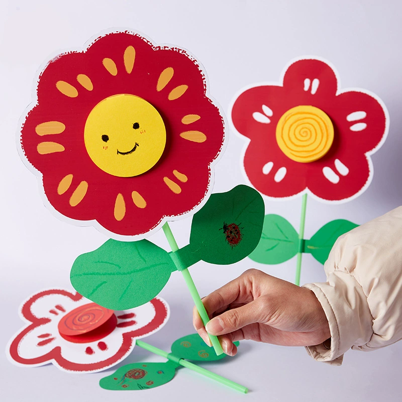 Postcard for mother's day for kindergarten, handmade, bouquet, Birthday gift, hand painting