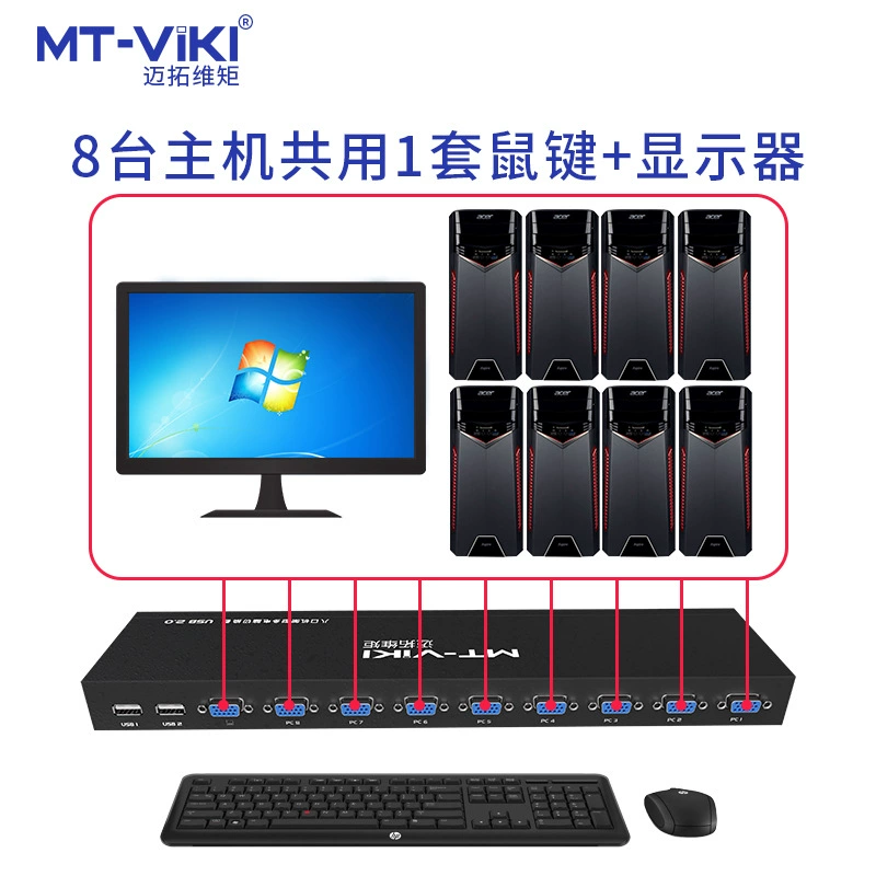 MT-801UK-L VGA переключатель KVM настольный переключатель восьми в одном выход