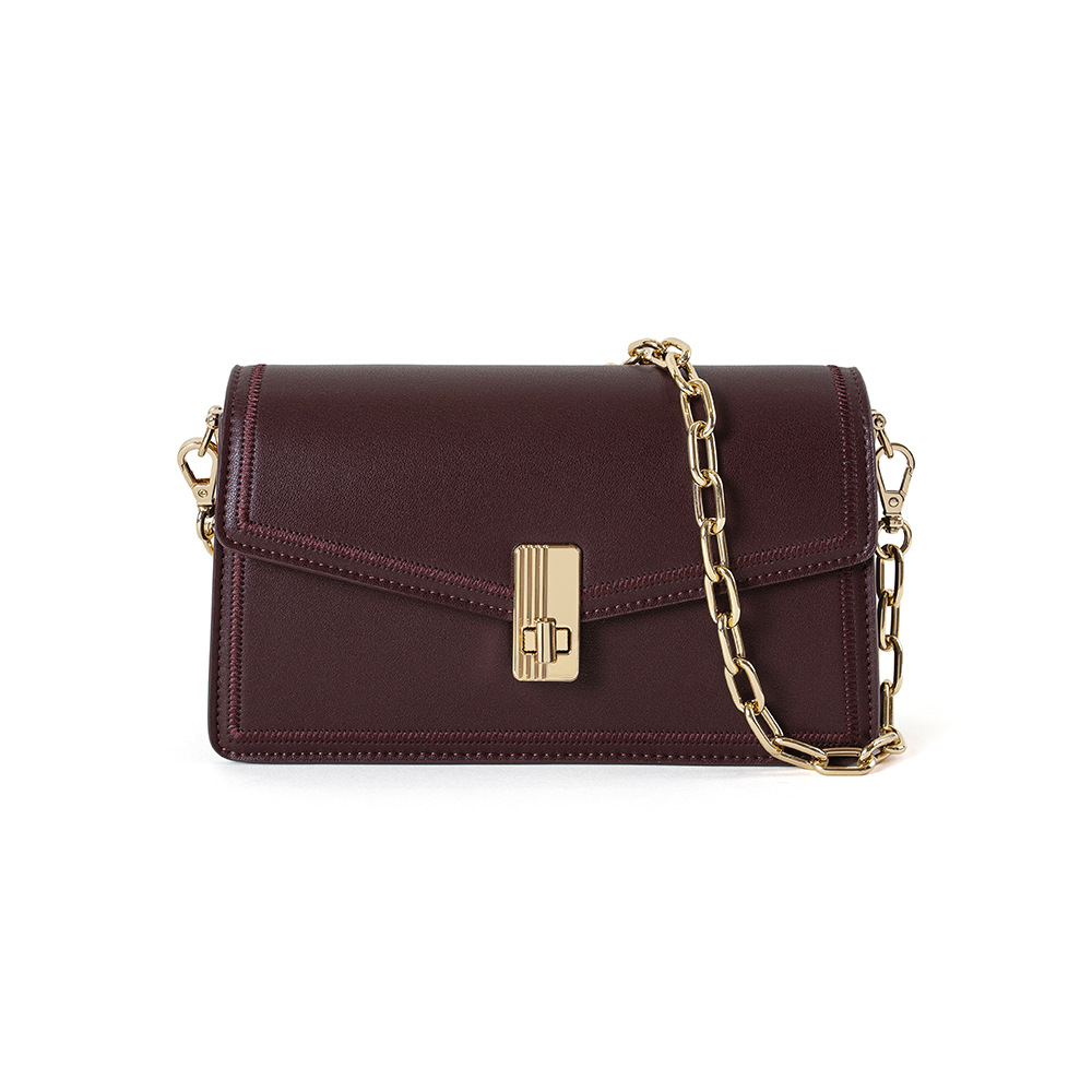 Fashion Versatile Commuter Small Square Bag Luxury Genuine Leather Women's Handbag Crossbody Bag Shoulder Phone Bag - Thumbnail 5