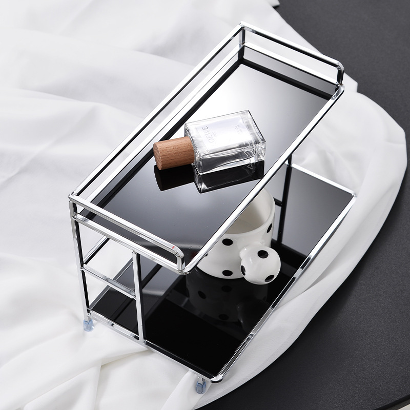 Storage Double-layer Desktop Storage Rack Multi-layer Bedroom Bedside Cosmetic Skin Care Products Kitchen Bathroom Finishing Shelf
