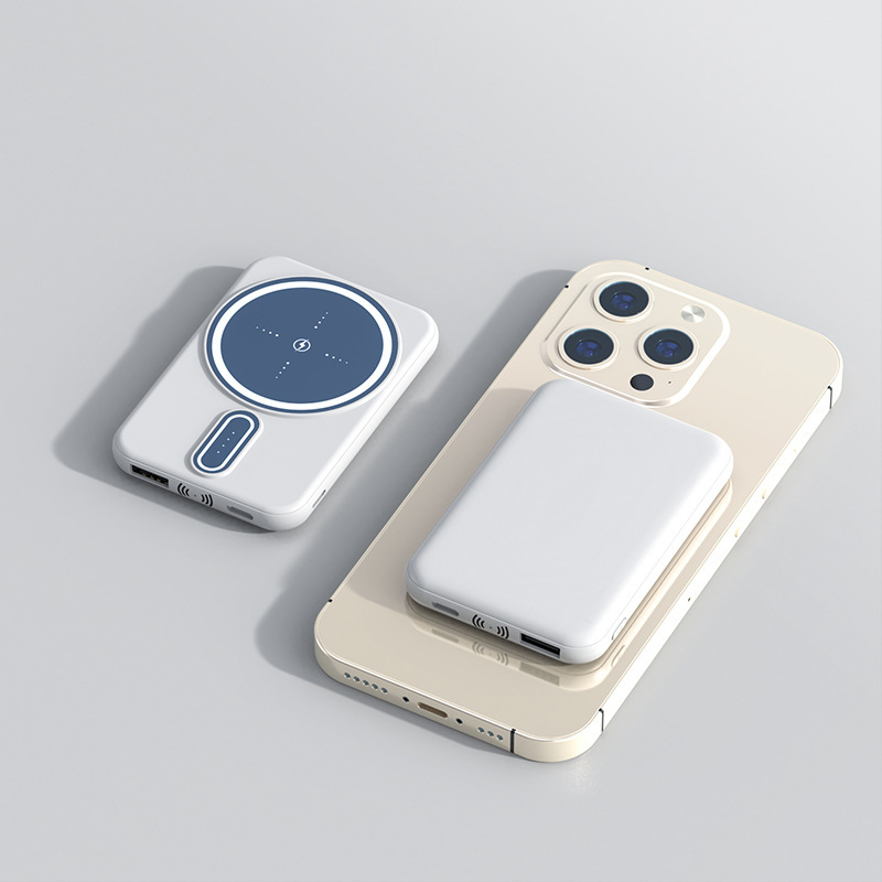 新型ポータブルワイヤレス充電器magsafe磁気ワイヤレス充電モバイルバッテリー5000mAhカスタムロゴ|undefined