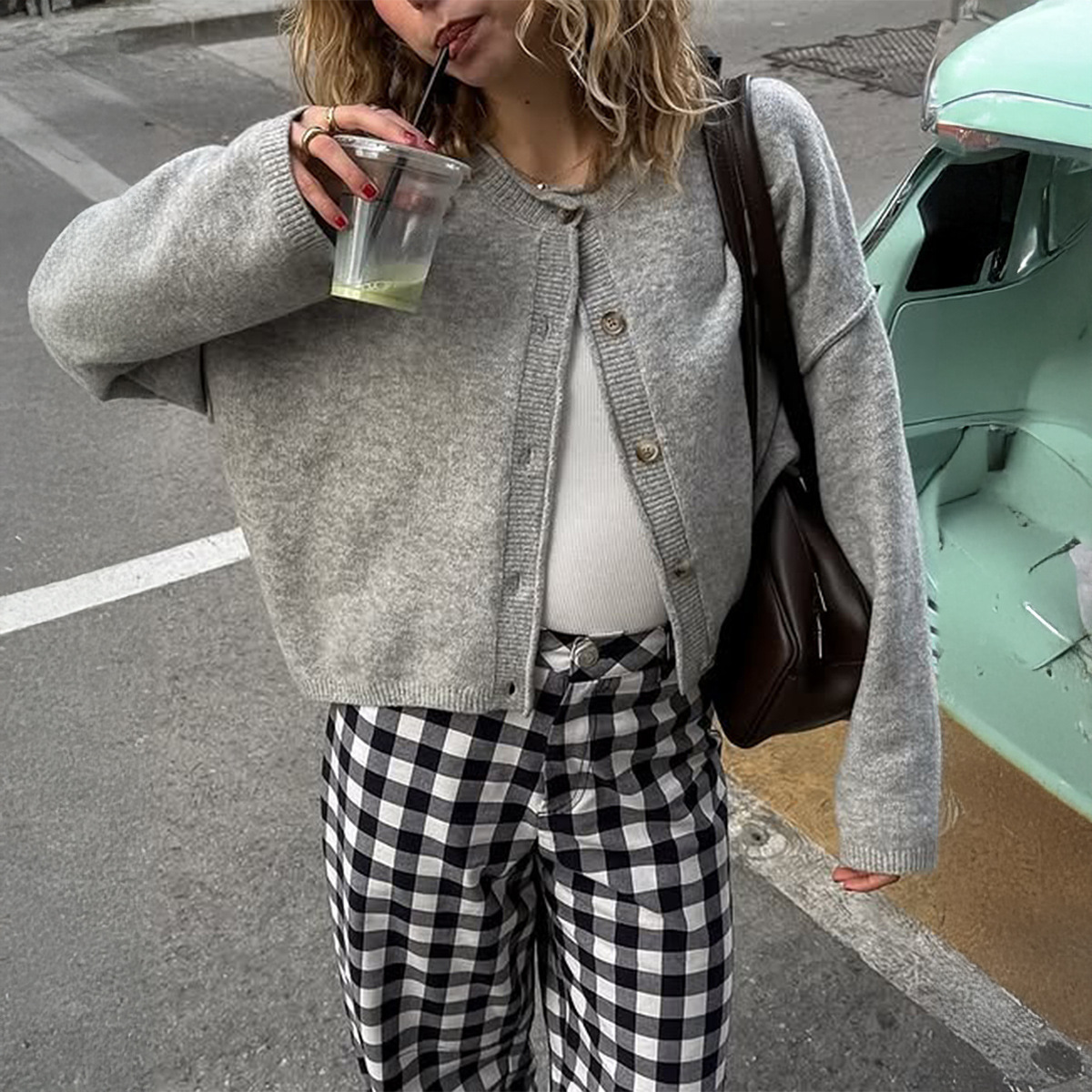 Kaikuo Europa, Estados Unidos, Francia, botones de vacaciones, camisa de manga larga, suéter, ropa de mujer, otoño y invierno, estación independiente de Amazon 2025. image 6