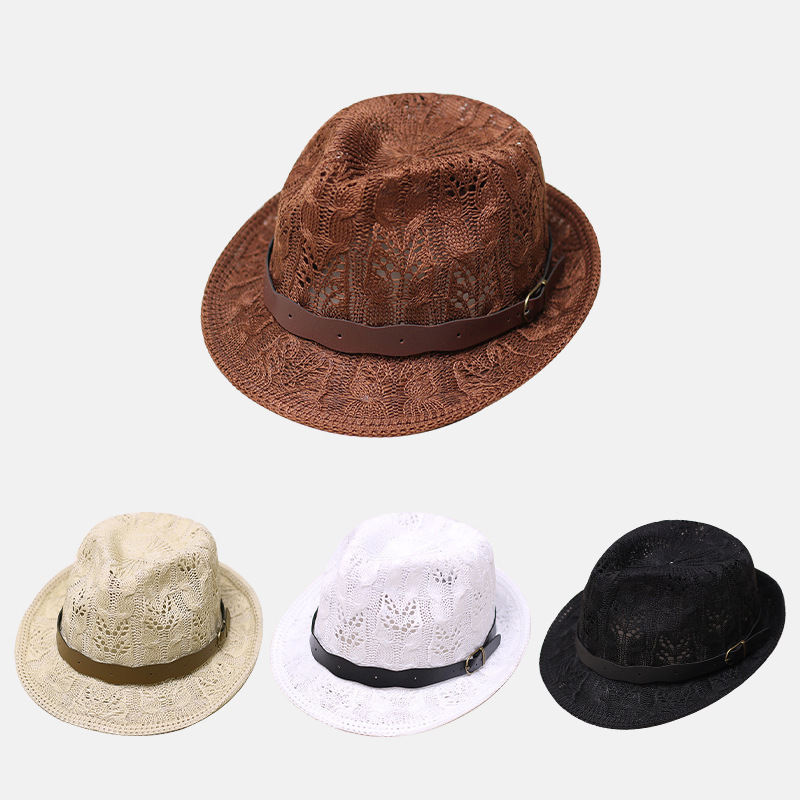 Spring and Summer New Style Hat, Sunshade Hat, Retro Straw Flat Top, Outdoor Fashion, Sun Protection, Casual Trendy Men's Straw Hat, Cross-Border