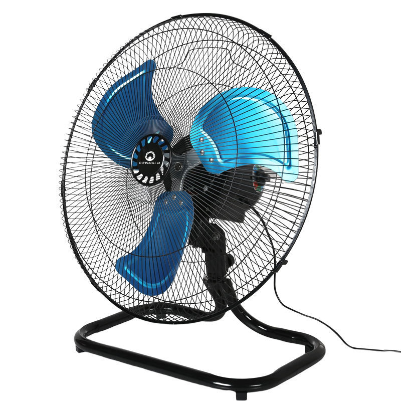 Ventilador eléctrico industrial de 20 pulgadas, ventilador de suelo de alta potencia, doméstico vertical, gran viento, sacudiendo la cabeza, fabricante de ventilador de suelo potente al por mayor