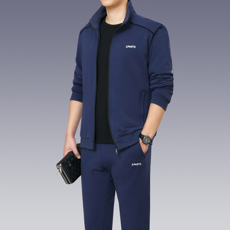 2019 nuevo traje deportivo de hombre primavera y otoño ropa deportiva de manga larga papá ropa deportiva de mediana edad image 9