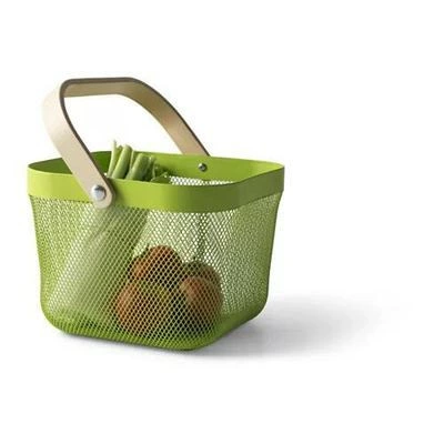Квадратная ручная металлическая корзина для фруктов, оптовая