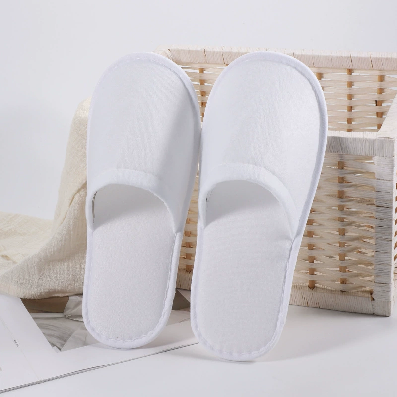 Фабрика индивидуальные гостиничные одноразовые Тапочки для путешествий Салон Красоты Портативные белые Тапочки с конопляным пятном