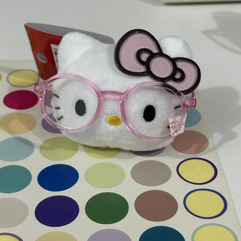 黑色草帽kitty帽宝宝挂件爱心扣公仔玩偶可爱赫本风挂饰钥匙扣|undefined