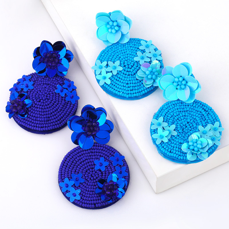 Fashion Flower Rice Bead Earrings display picture 3