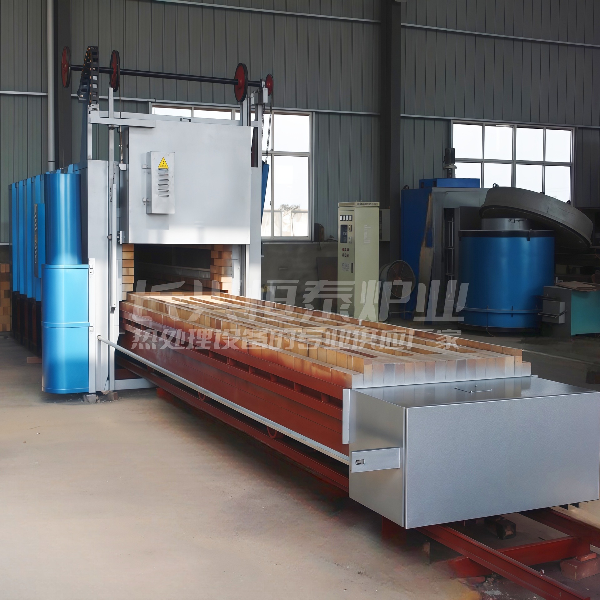 台车式铸造件压力容器退火正火炉/耐火砖高温加热热处理炉