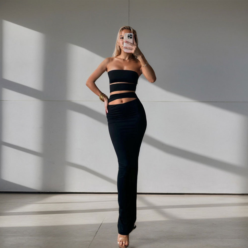 Fashionable Womens Bodycon Maxi Dress Slim Fit Trendy Design Spring Summer Style Wholesale Available