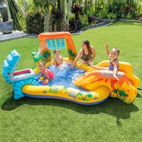 INTEX57135 Динозавр восьмерка водяной горки надувной бассейн детский семейный бассейн морской бассейн