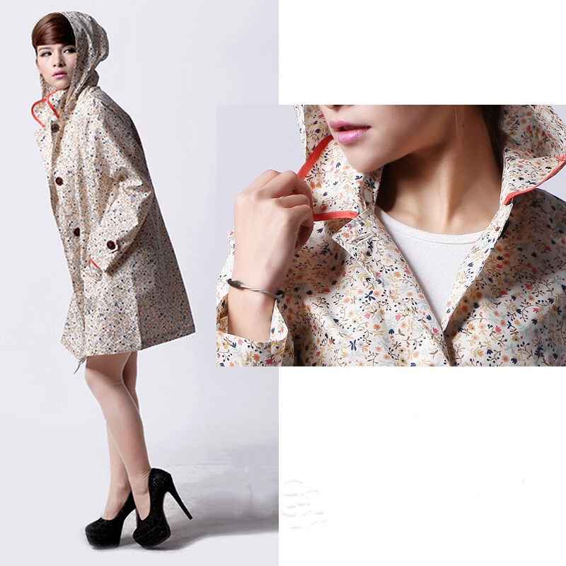 Cross-Border Japanese Printed Raincoat Lightweight Breathable Outdoor One-Piece Windbreaker Korean Travel Hiking Floral Fashion Raincoat Cross-Border Japanese Printed Raincoat Lightweight Breathable Outdoor One-Piece Windbreaker Korean Travel Hiking Floral Fashion Raincoat