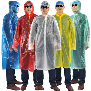 Disposable Raincoat, Thickeneded Outdoor Transparent Raincoat, Mountaineering and Hiking Poncho, Hooded Raincoat for Men, Women and Kidsren