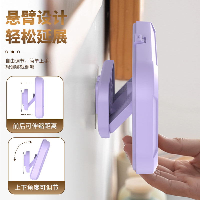 伸縮式回転式浴室防水携帯電話ホルダー、動画視聴やドラマ鑑賞に最適、浴室壁掛け携帯電話ホルダー|undefined