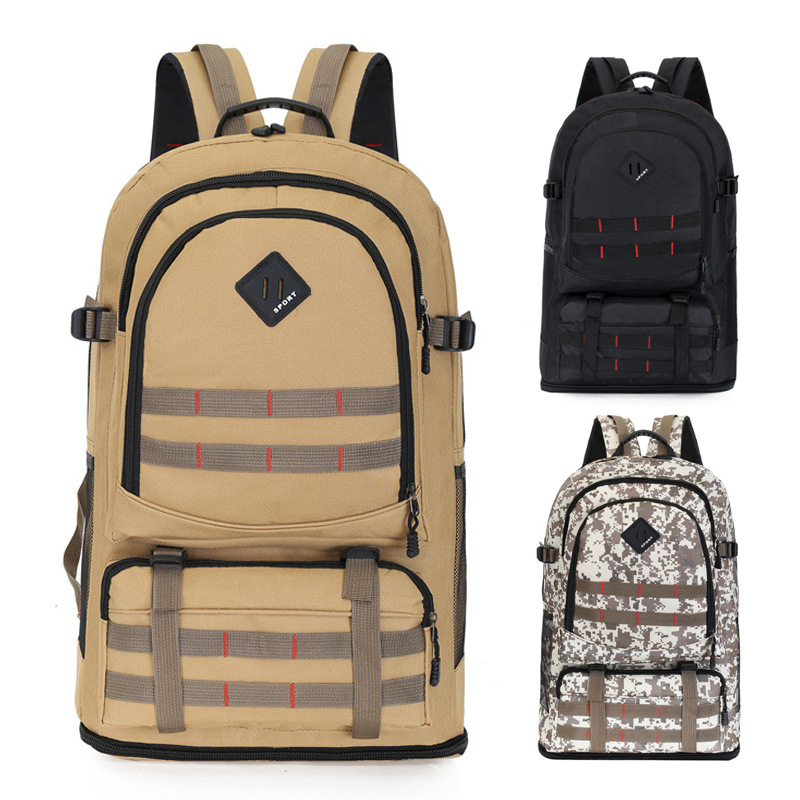 Suministro transfronterizo mochila al aire libre gran capacidad nueva mochila camuflada de tela Oxford viaje multipropósito caminata bolsa de montaña
